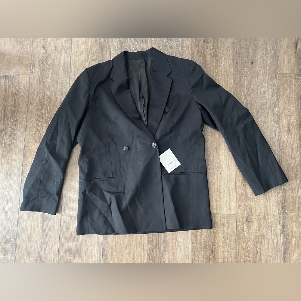 Toteme Wool Black Blazer - Picture 4 of 9